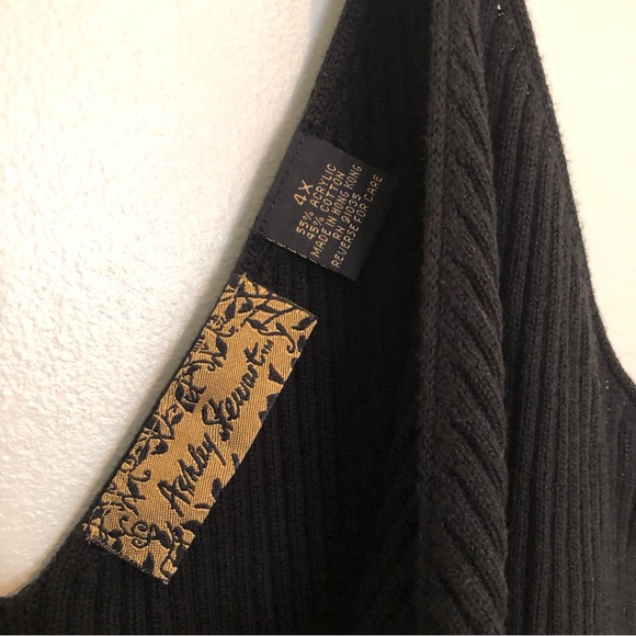 Ashley Stewart Black Ribbed Tank Top, size 4X - Picture 3 of 6